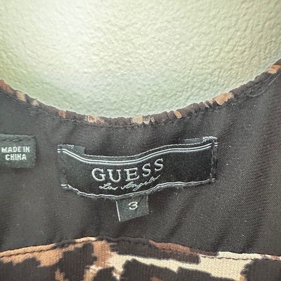 Guess Leopard Print Tiered Ruffled Midi Sundress - size 3 - Picture 4 of 7